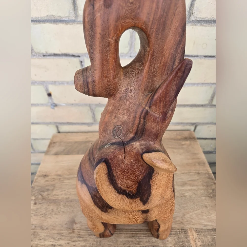 Hand Carved Elephant Statue - Picture 3 of 10